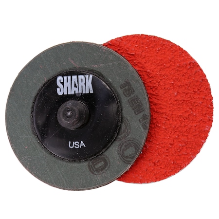 2 Red Ceramic Grinding Discs Rolock 80 Grit - 25 Pk